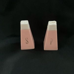 Vintage pink Salt and Pepper Shakers MCM Retro 1950s pink good vintage condition